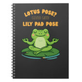 Funny Frog Yoga Cartoon Lotus Lily Pad Pose Design Notitieboek (Voorkant)