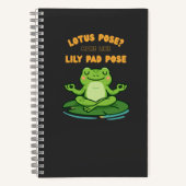 Funny Frog Yoga Cartoon Lotus Lily Pad Pose Design Notitieboek (Voorkant)
