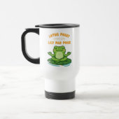 Funny Frog Yoga Cartoon Lotus Lily Pad Pose Design Reisbeker (Links)