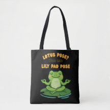 Funny Frog Yoga Cartoon Lotus Lily Pad Pose Design