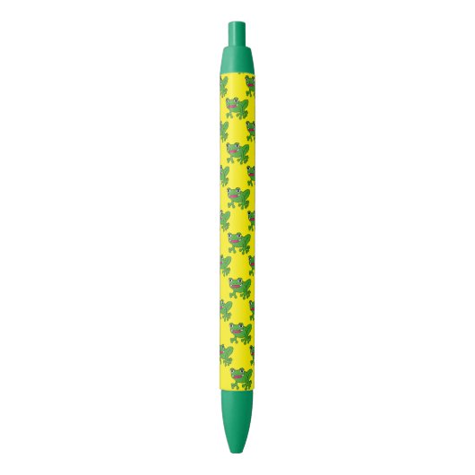 Funny frog zwarte inkt pen (Voorkant Verticaal)