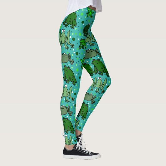 Funny Frogs Cartoon Leggings (Rechts)
