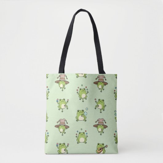 Funny Frogs on the Go Tote Bag (Voorkant)