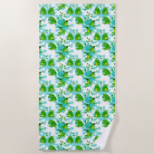 Funny Frogs Pattern Kinder Strandlaken (Voorkant)
