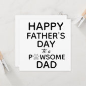 Funny From Dog to Dad Father's Day Kaart (Voorkant / Achterkant in situ)