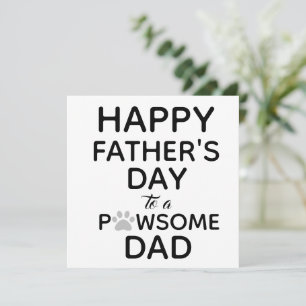 Funny From Dog to Dad Father's Day Kaart