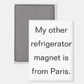 Funny From Paris Refrigerator Magneet (Voorkant / Achterkant)