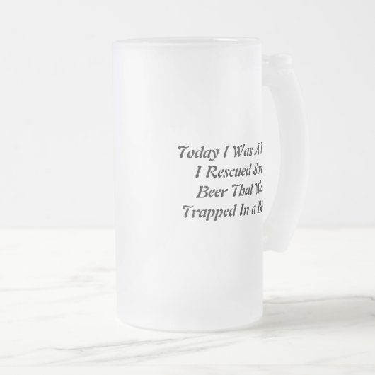 Funny Frosted Glass Beer Mok (Voorkant rechts)