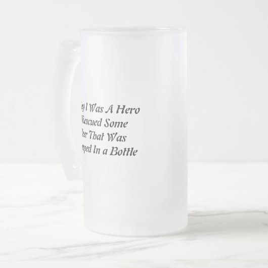 Funny Frosted Glass Beer Mok (Voorkant links)