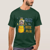 Funny Frosty Beer Man Aangepaste foto met lelijke T-shirt (Voorkant)