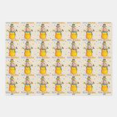 Funny Frosty Beer Man Humor Aangepaste kerstfoto Inpakpapier Vel (Voorkant 3)