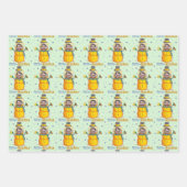 Funny Frosty Beer Man Humor Aangepaste kerstfoto Inpakpapier Vel (Voorkant)