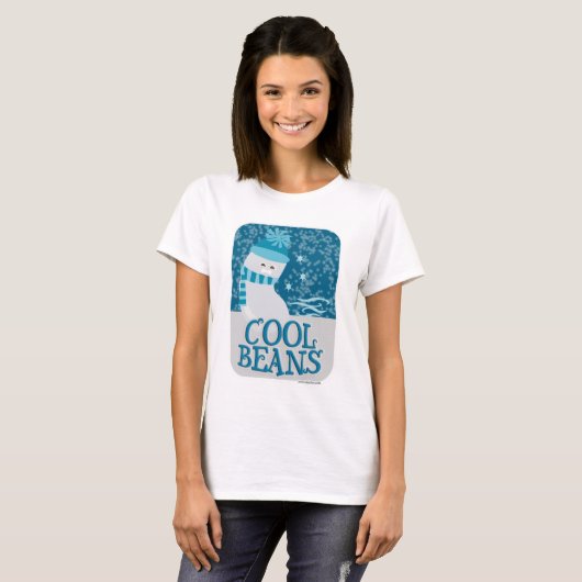 Funny Frozen Cool Beans Cute Cartoon T-shirt (Voorkant volledig)