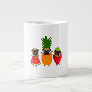 Funny Fruit Pug Cute Dog Gift   Pet Lover Grote Koffiekop