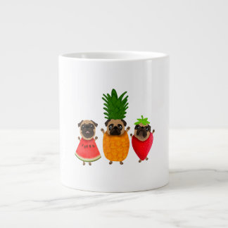 Funny Fruit Pug Cute Dog Gift | Pet Lover Grote Koffiekop