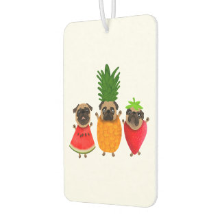 Funny Fruit Pug Cute Dog Gift | Pet Lover Luchtverfrisser