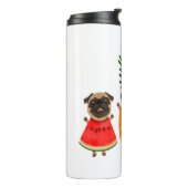 Funny Fruit Pug Cute Dog Gift | Pet Lover Thermosbeker (Gedraaid links)