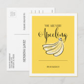 Funny Fruit Pun Apeeling Banana Valentijn Briefkaa Feestdagenkaart (Voorkant / Achterkant)