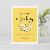 Funny Fruit Pun Apeeling Banana Valentijn Kaart (Staand voorkant)
