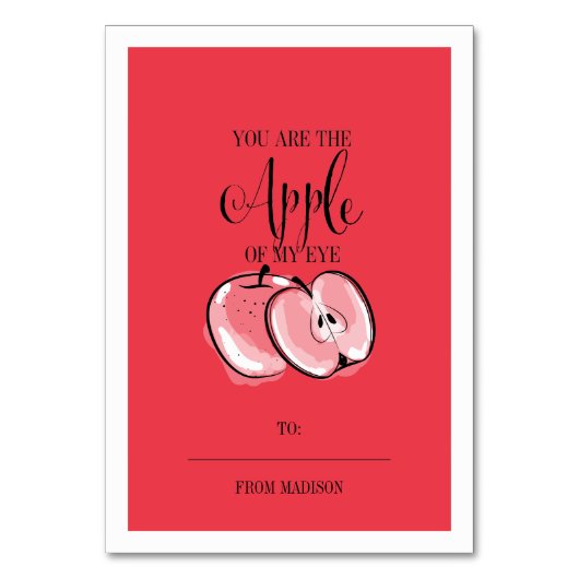 Funny Fruit Pun Apple Classroom Valentijn Card Kaart (Voorkant)