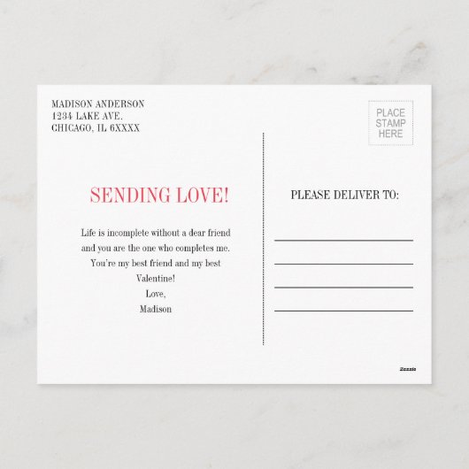 Funny Fruit Pun Apple Valentijn Briefkaart (Achterkant)