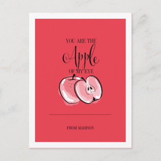Funny Fruit Pun Apple Valentijn Briefkaart (Voorkant)