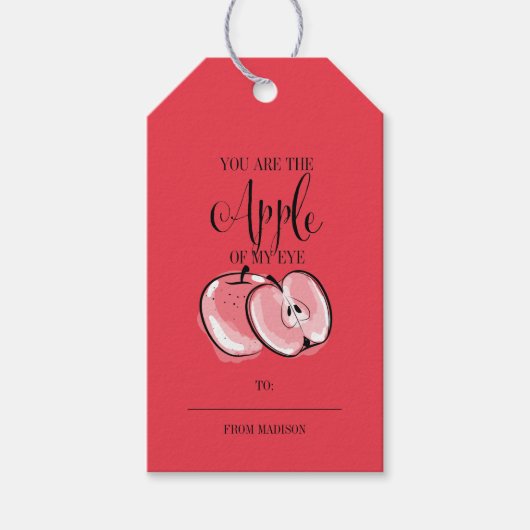 Funny Fruit Pun Apple Valentijn Gift Labels Cadeaulabel (Voorkant)