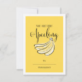 Funny Fruit Pun Banana Classroom Valentijn Card Kaart (Voorkant)