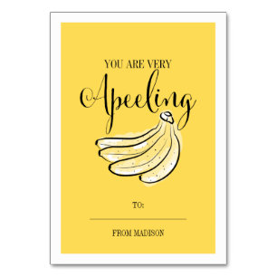 Funny Fruit Pun Banana Classroom Valentijn Card Kaart