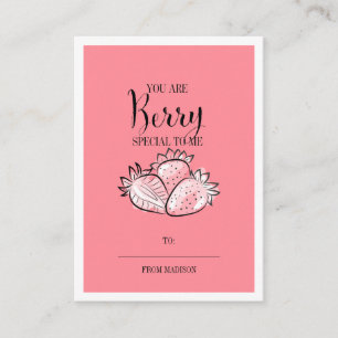 Funny Fruit Pun Berry Classroom Valentijn Card Afsprakenkaartje