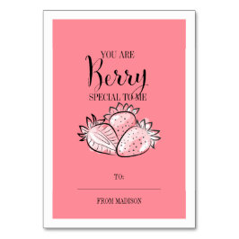 Funny Fruit Pun Berry Classroom Valentijn Card Kaart