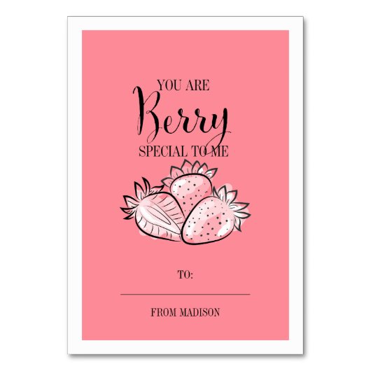 Funny Fruit Pun Berry Classroom Valentijn Card Kaart (Voorkant)