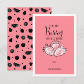 Funny Fruit Pun Berry Classroom Valentijn Card Kaart (Voorkant / Achterkant)