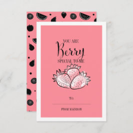 Funny Fruit Pun Berry Classroom Valentijn Card Kaart