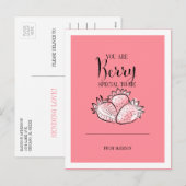 Funny Fruit Pun Berry Special Valentijn Briefkaart (Voorkant / Achterkant)