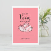 Funny Fruit Pun Berry Special Valentijn Card Feestdagenkaart (Staand voorkant)