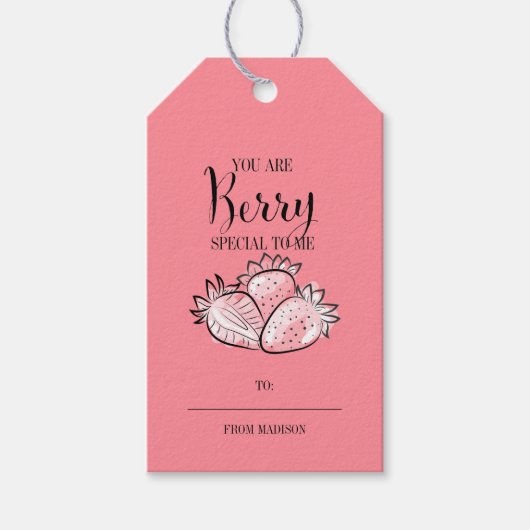 Funny Fruit Pun Berry Speciale Valentijn Gift Labe Cadeaulabel (Voorkant)