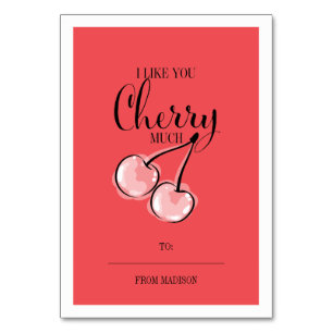 Funny Fruit Pun Cherry Classroom Valentijn Card Kaart