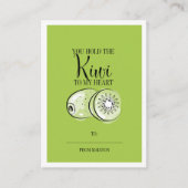 Funny Fruit Pun Kiwi Classroom Valentijn Card Afsprakenkaartje (Voorkant)