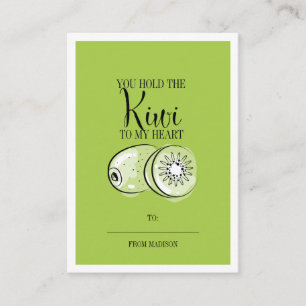 Funny Fruit Pun Kiwi Classroom Valentijn Card Afsprakenkaartje