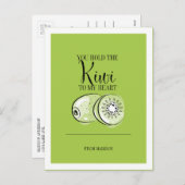 Funny Fruit Pun Kiwi om Valentijn Briefkaart te ha (Voorkant / Achterkant)