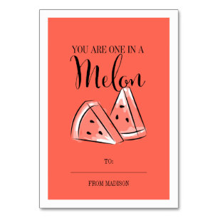 Funny Fruit Pun Melon Classroom Valentijn Card Kaart