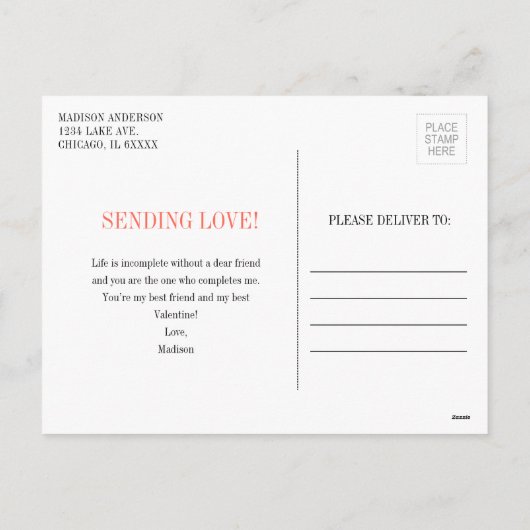 Funny Fruit Pun Melon Valentijn Briefkaart (Achterkant)