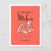 Funny Fruit Pun Melon Valentijn Briefkaart (Voorkant)