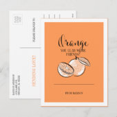 Funny Fruit Pun Oranje Valentijn Briefkaart (Voorkant / Achterkant)