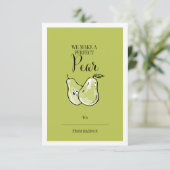 Funny Fruit Pun Pear Classroom Valentijn Card Kaart (Staand voorkant)