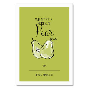 Funny Fruit Pun Pear Classroom Valentijn Card Kaart
