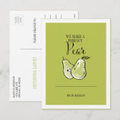 Funny Fruit Pun Perfect Pear Valentijn Briefkaart (Voorkant / Achterkant)