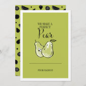Funny Fruit Pun Perfect Pear Valentijn Card Feestdagenkaart (Voorkant / Achterkant)