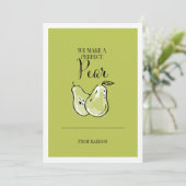 Funny Fruit Pun Perfect Pear Valentijn Card Feestdagenkaart (Staand voorkant)